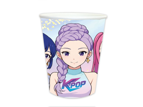 Kubeczki papierowe K-POP - 250 ml - 6 szt.