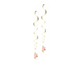 2 Decoration swirls Flamingo 85cm