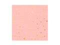 Pink napkins with gold stars - 33 cm - 10 pcs.