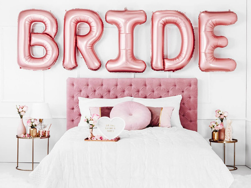 Bride pink gold foil balloon 280 x 86 cm