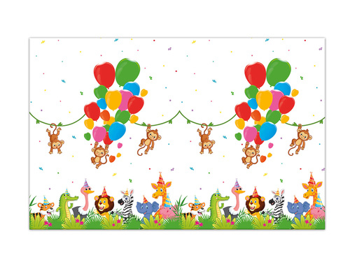 Safari birthday tablecloth - 120 x 180 cm - 1 pc.