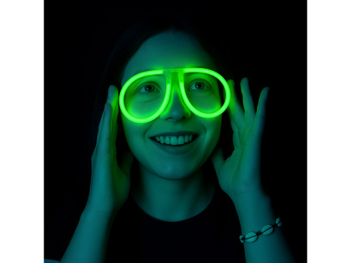 Świecące okulary fluorescencyjne - światło chemiczne - mix kolorów - 1 szt.