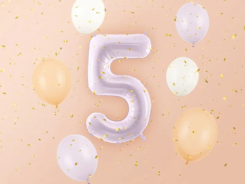 Number 5 Purple Foil Balloon - 72 cm - 1 pc