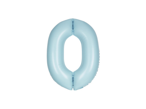 Foil balloon number 0 blue - 86 cm - 1 pc.