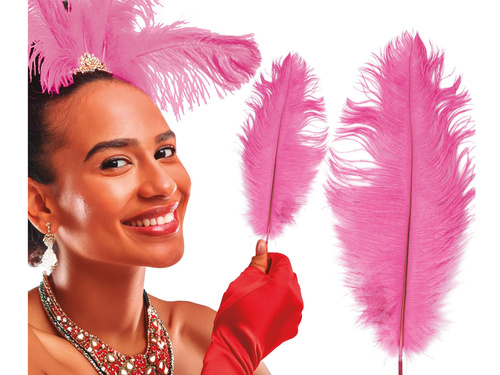 Ostrich Feather Pink Big 30 cm