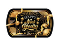 Tacka plastikowa Happy New Year - 39 x 24 cm - 1 szt.