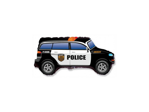 Foil balloon Radiocar black - 48 x 85 cm - 1 pc.
