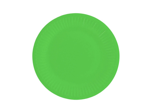 Green paper plates - 18 cm - 6 pcs.