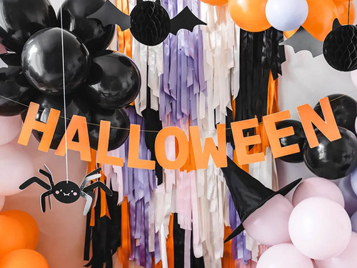 Baner Halloween pomarańczowy - 250 cm - 1 szt.