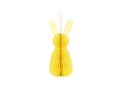 Dekoracja wisząca rozetka Króliczek żółty - 30 cm - 1 szt.