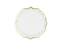 White plates with golden edges - 18 cm - 6 pcs.
