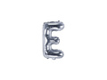 Foil balloon letter "E" silver - 35 cm