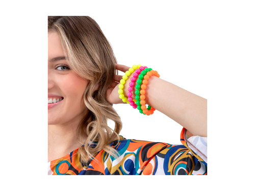 Bransoletki neonowe Disco lata 80-te - 4 szt.