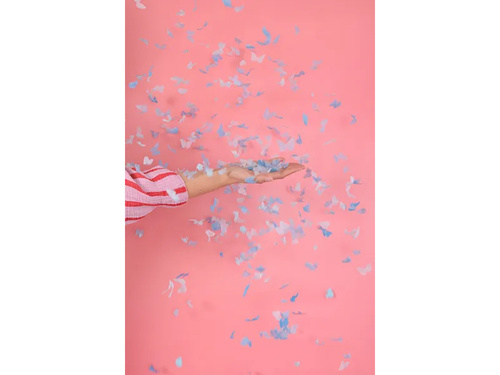Confetti cannon - blue - 20 cm - 1 pc