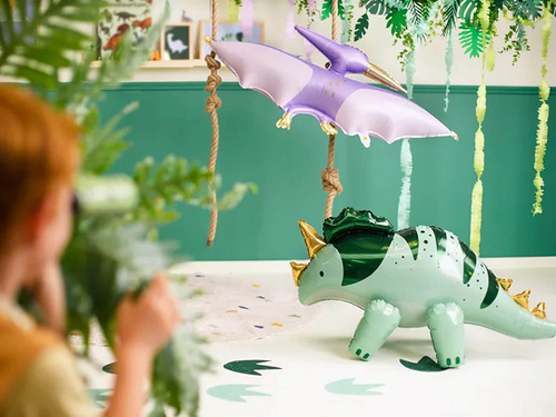 3D Triceratops green foil balloon - 93 x 49 cm - 1 pc.