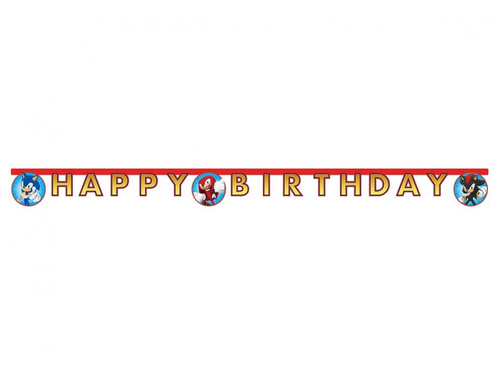 Happy Birthday Sonic banner - 1 pc.