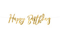 Gold banner with the inscription Happy Birthday - 62 cm - 1 pcs.