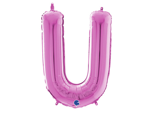 SuperShape Letter "U" Pink Foil Balloon - 66 cm - 1 pc