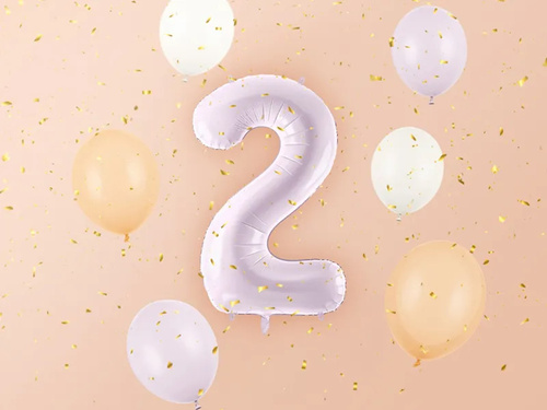 Number 2 Purple Foil Balloon - 72 cm - 1 pc