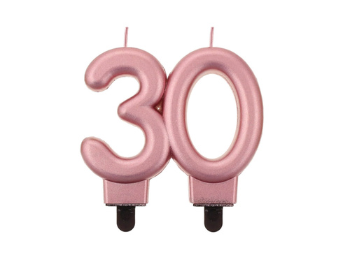 Thirtieth birthday candle rose gold - 1 pc.