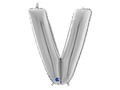 SuperShape Letter "V" Silver Foil Balloon - 66 cm - 1 pc