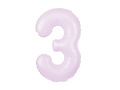 Balon foliowy liliowa cyfra 3 - 100 cm - 1 szt.