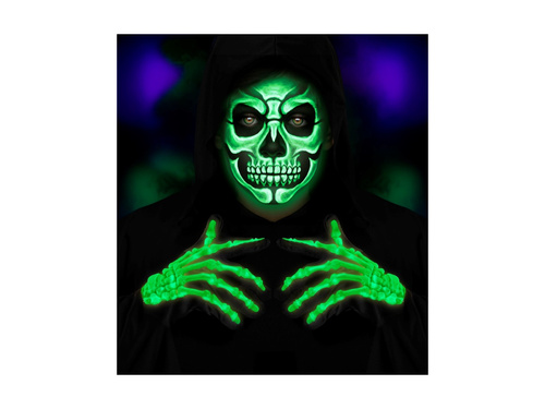 Świecące w ciemności 3D rękawiczki kościotrupa - dla dzieci