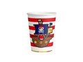 Kubeczki papierowe Mapa Piracka - 250 ml - 8 szt.