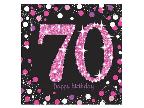 Seventieth birthday napkins - 33cm - 16 pcs.