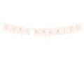 Just Married banner - light pink - 155 cm - 1 pcs.