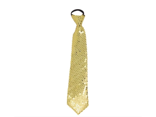 Gold sequin tie