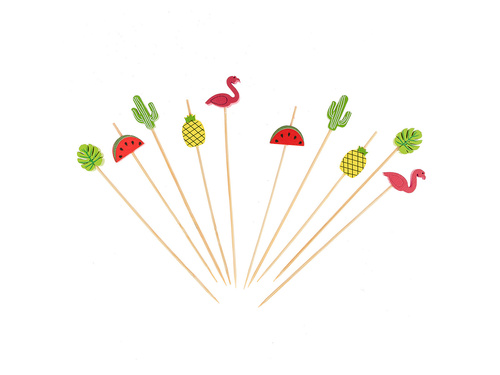 Toothpicks for corkers mix patterns - 12 cm - 10 pcs.