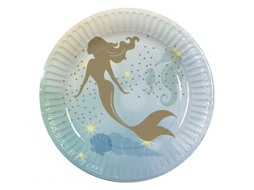 Paper plates Mermaid - 23 cm - 10 pcs.