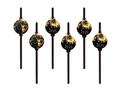 Black straws for New Year's Eve - 6 pcs.