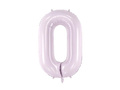 Balon foliowy fioletowy cyfra 0 - 72 cm - 1 szt.