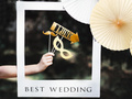 Photo props with selfie frame - 12 pcs.