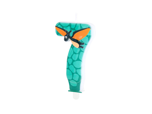 Dinosaur candle no 7 - 1 pc