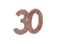 Brocade table decoration number 30 rose gold - 6 cm - 6 pcs.