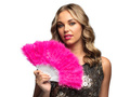 Pink feather fan