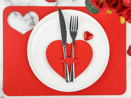 Podstawka pod talerz - serce - 36 cm - 1 szt.