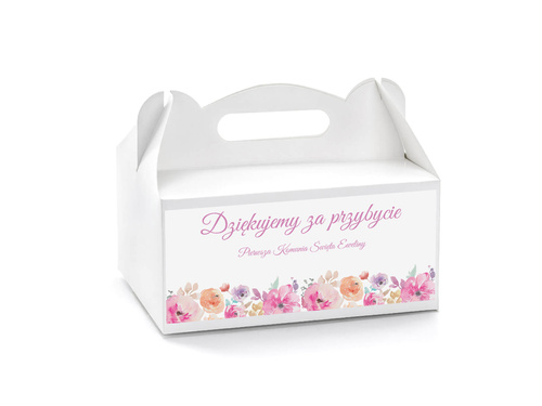 Decorative cake box white - 6 pc