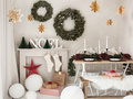 Paper bauble rosette Christmas tree bottle green - 15 cm - 1 pcs.