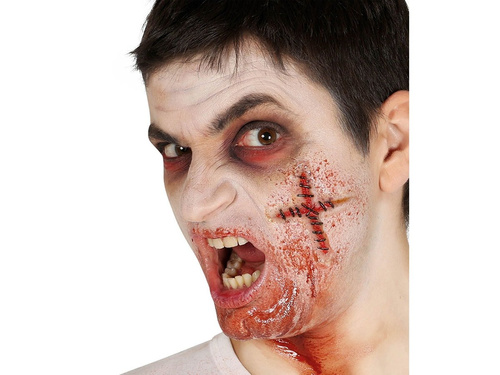 Seamed Cross Scar Latex with liquid glue