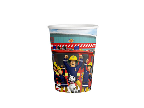 Kubeczki papierowe Strażak Sam - 250 ml - 8 szt.