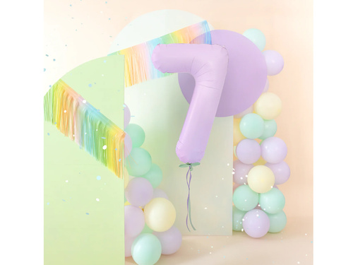 Number 7 Lilac Foil Balloon - 100 cm - 1 pc