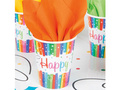 Kubeczki papierowe na urodziny Rainbow Happy Birthday - 266 ml - 8 szt.