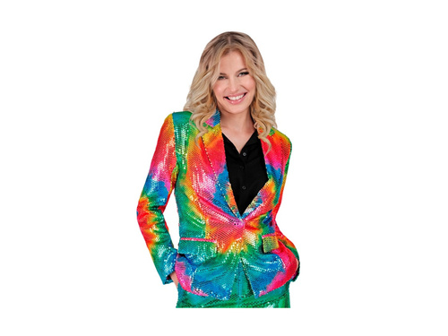 Imprezowa marynarka Party Fashion - tie-dye cekinowa