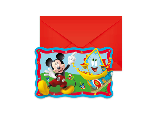 Mickey Mouse birthday invitations - 6 pcs.