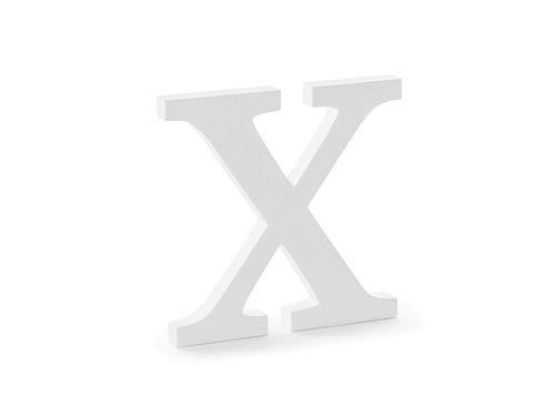 Wooden decoration letter X - white