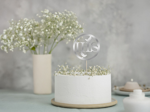 IHS 1st Holy Communion cake topper - 1 pc.